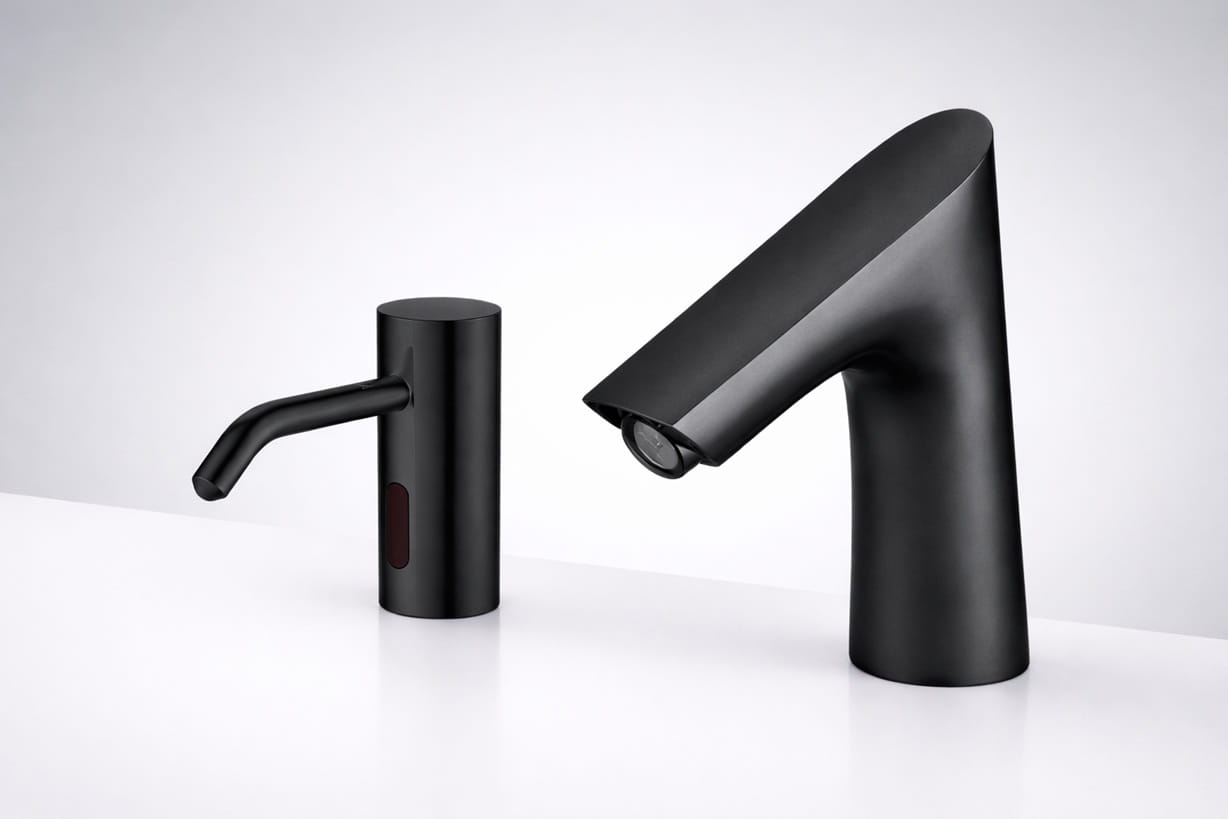 Matte black fixtures